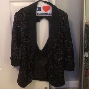 NWOT Minkpink open back sequin blazer